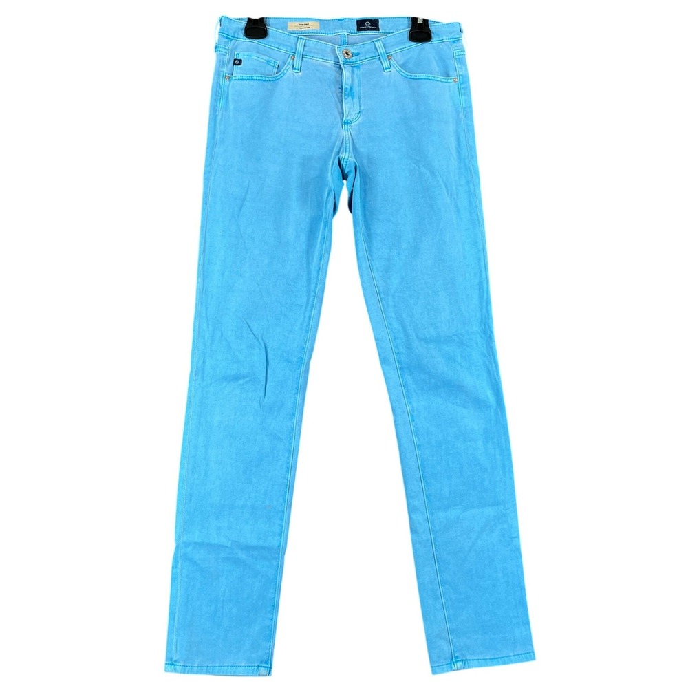 AG Adriano Goldschmied The Stilt Cigarette Leg Pants Women 29R Blue Casual Wear